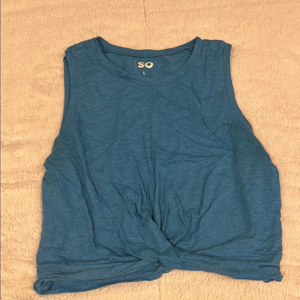SO Women's Blue Sleeveless Top